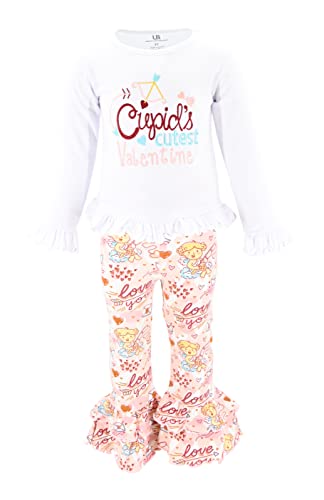 Unique Baby Girls 2pc Matching Outfit For Every Holiday Ruffled Long Sleeve Legging Sets 1