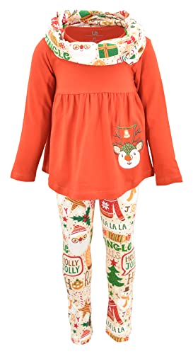 Unique Baby Girls 3 Piece Christmas Reindeer Legging Set Outfit