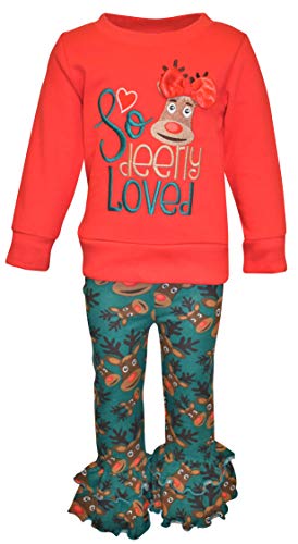 Unique Baby Girls 2pc Matching Outfit For Every Holiday Ruffled Long Sleeve Legging Sets 2