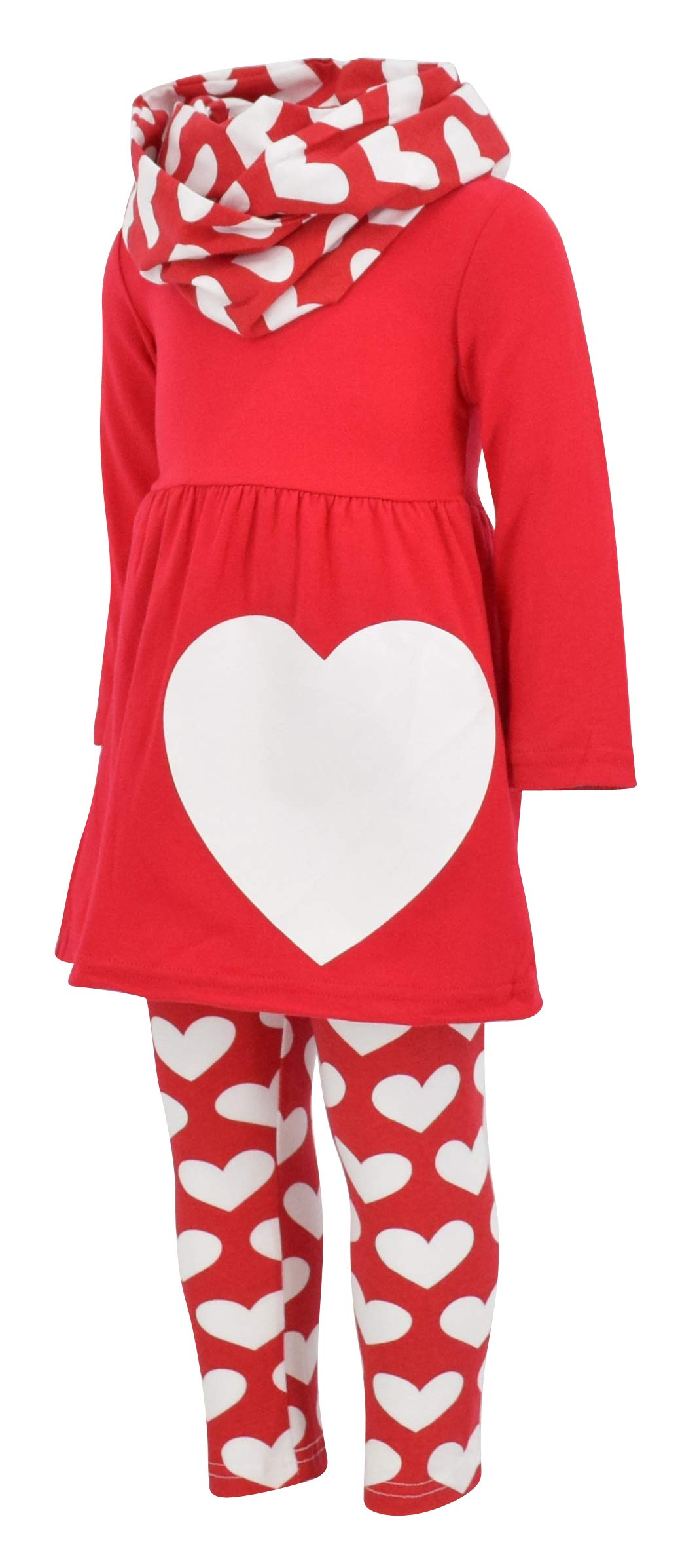 Unique Baby Girls' Clothing Sets Matching 3 Piece Outfit with Tunic Leggings and Scarf