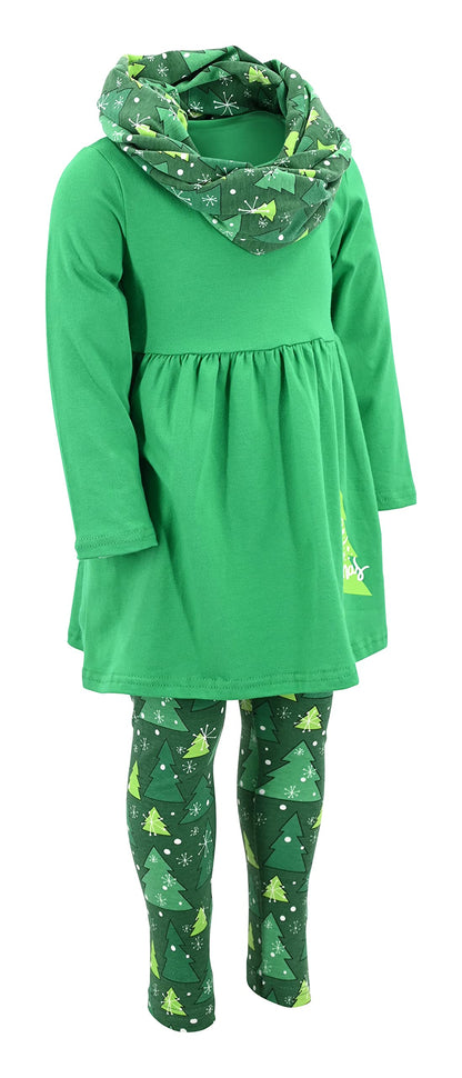 Unique Baby Girls' Clothing Sets Matching 3 Piece Outfit with Tunic Leggings and Scarf