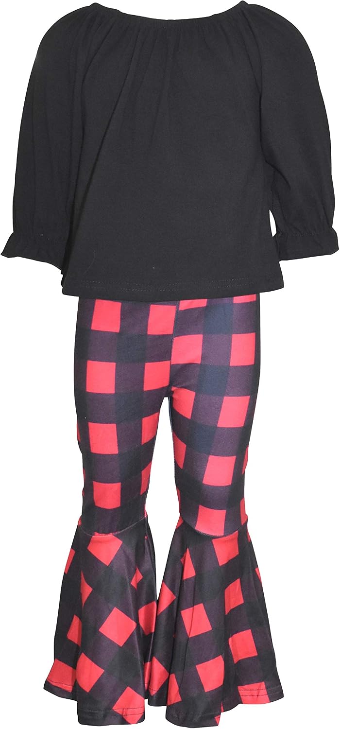 christmas black girls winter print bell bottom plaid chr b08dfdy76y