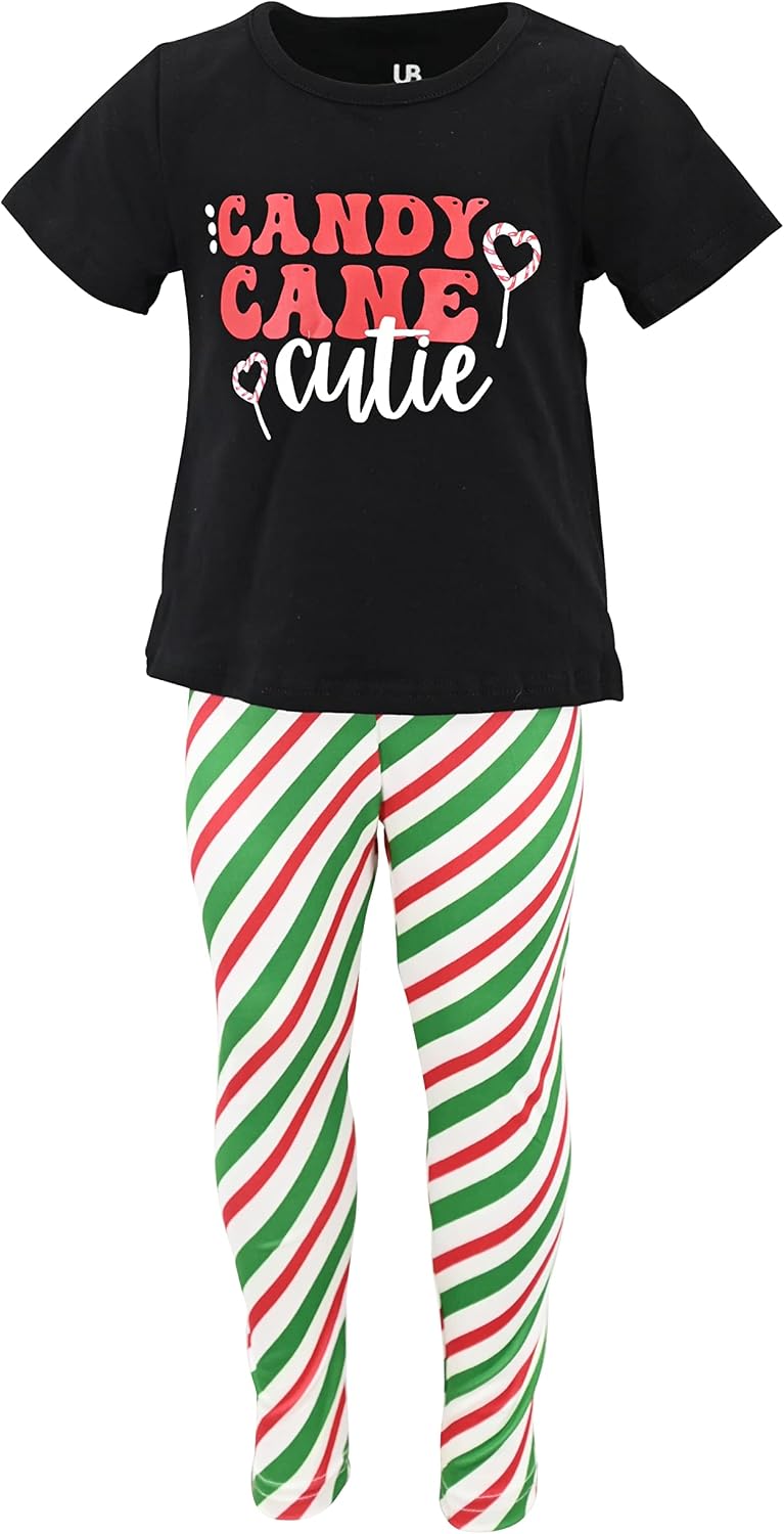 christmas candy cane cutie girls candy cane cutie shirt and legging b0b89pgtzf