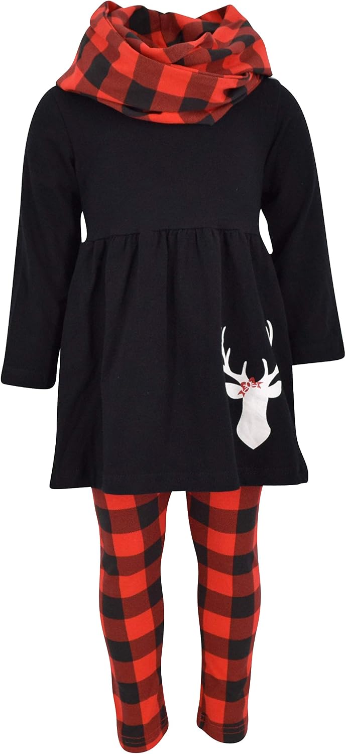 christmas christmas red plaid girls 3 piece kids toddler christmas pla b074vklhv1