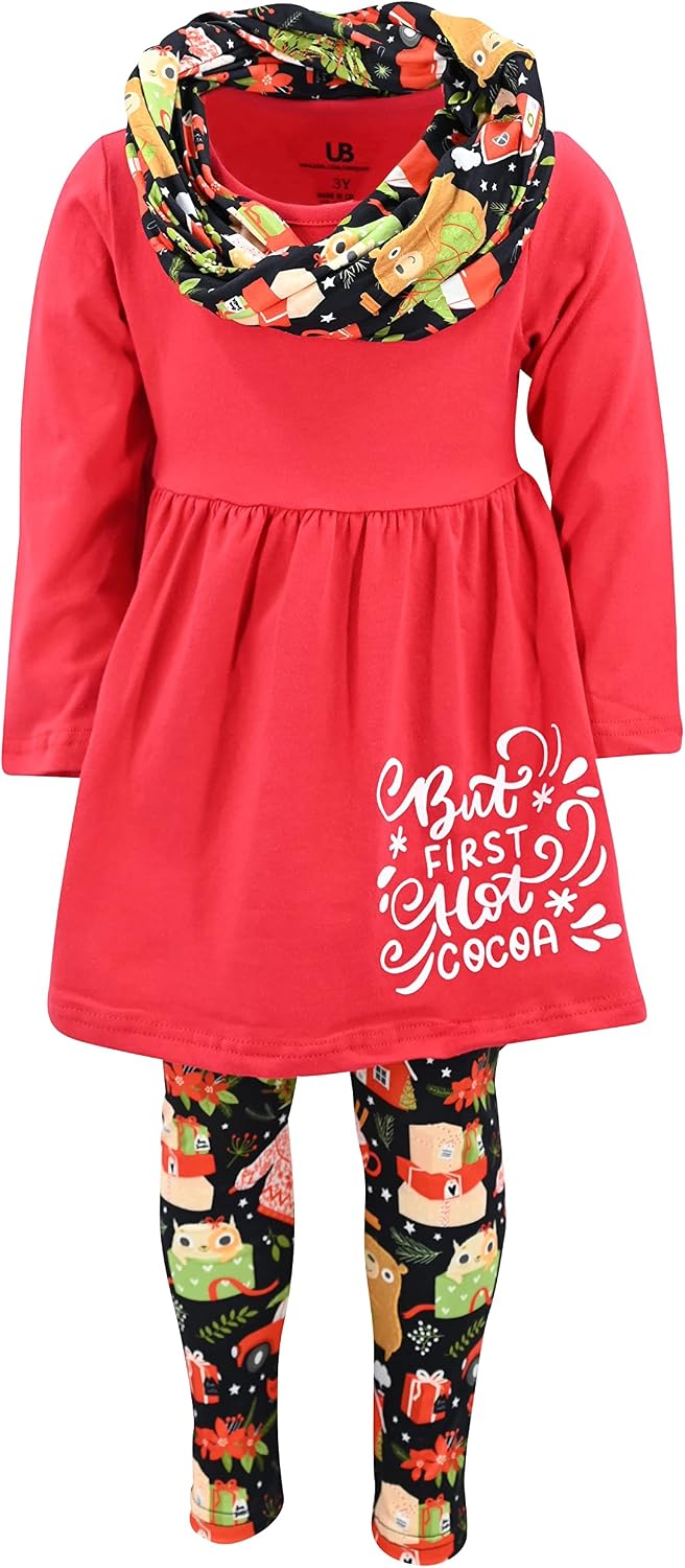 christmas first hot cocoa girls but first hot cocoa scarf legging b0b89sb1c3