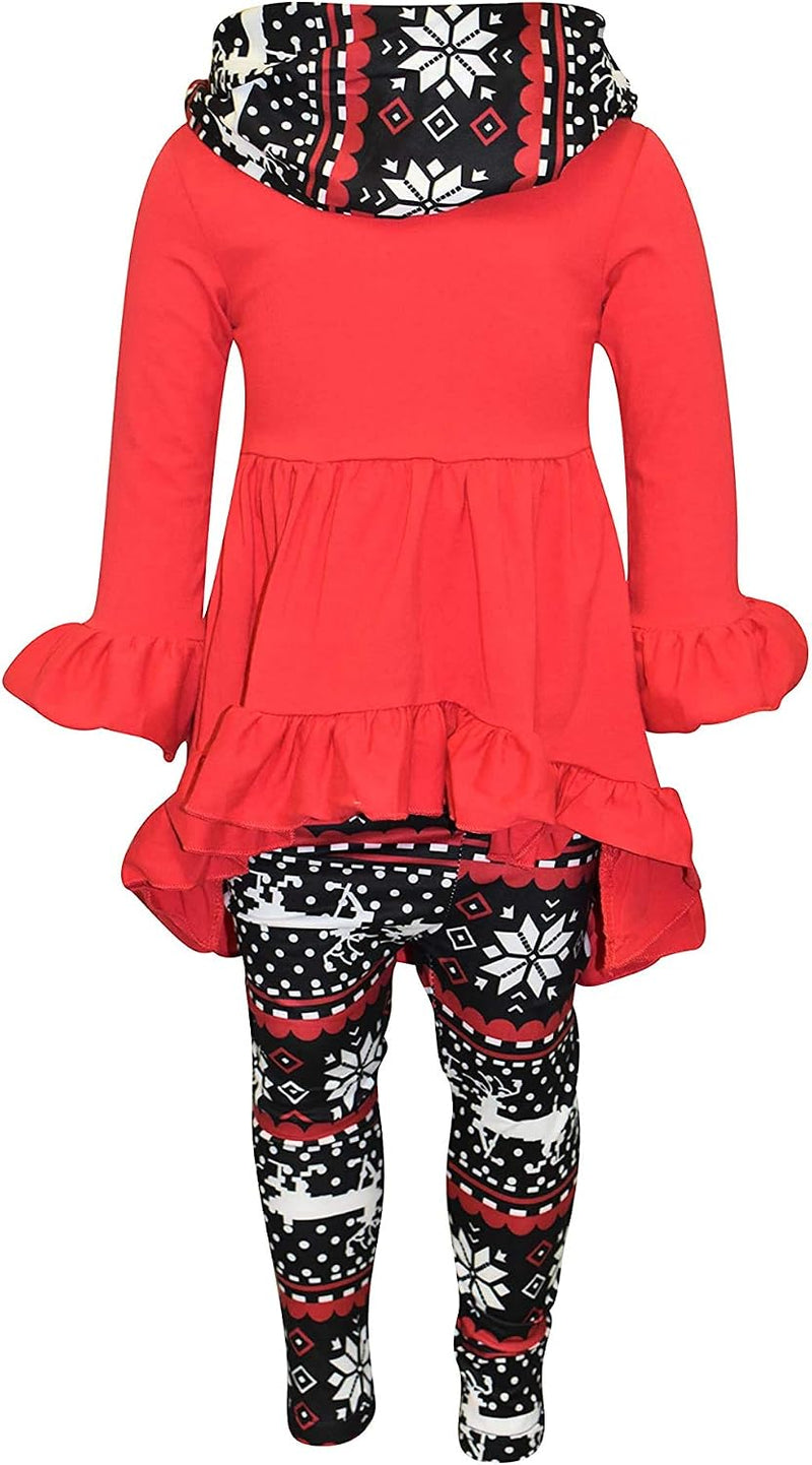 christmas red reindeer girls repeating reindeer tunic top chris b096my6fxw