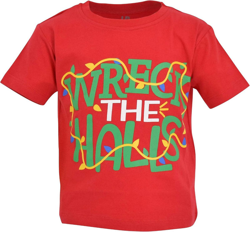 Red Unique Baby Boys Wreck The Halls Christmas T Shirt (3t) Red