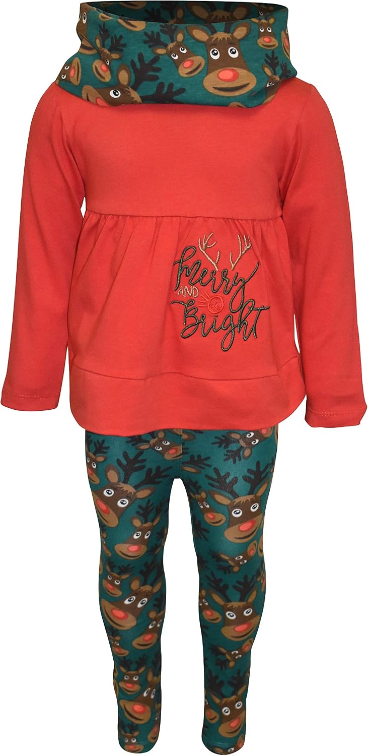 christmas rudolph girls merry and bright 3 piece christmas b08j27j8j8