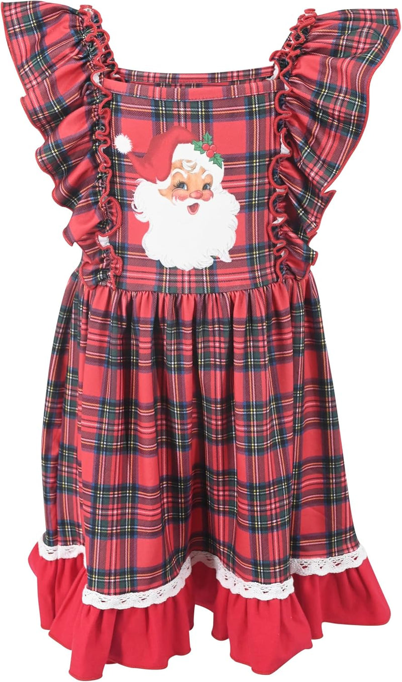 christmas santa embroidery girls santa christmas dress outfits for b0ffzyr5q9