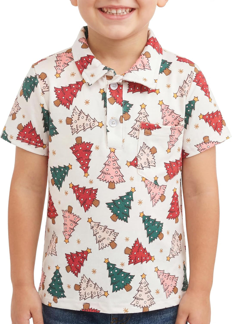 christmas winter woods boys winter holiday christmas tree polo b0ffzvsf47