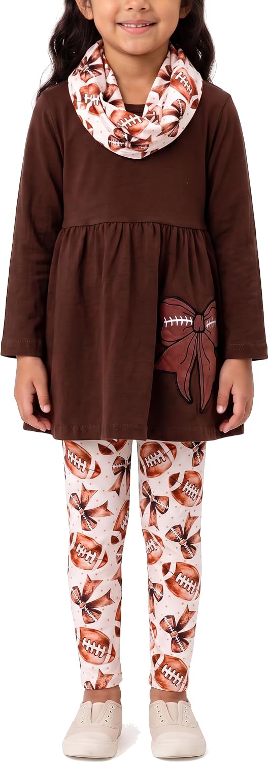 football football charm girls 3 piece football outfit set long s b0gylyv83l