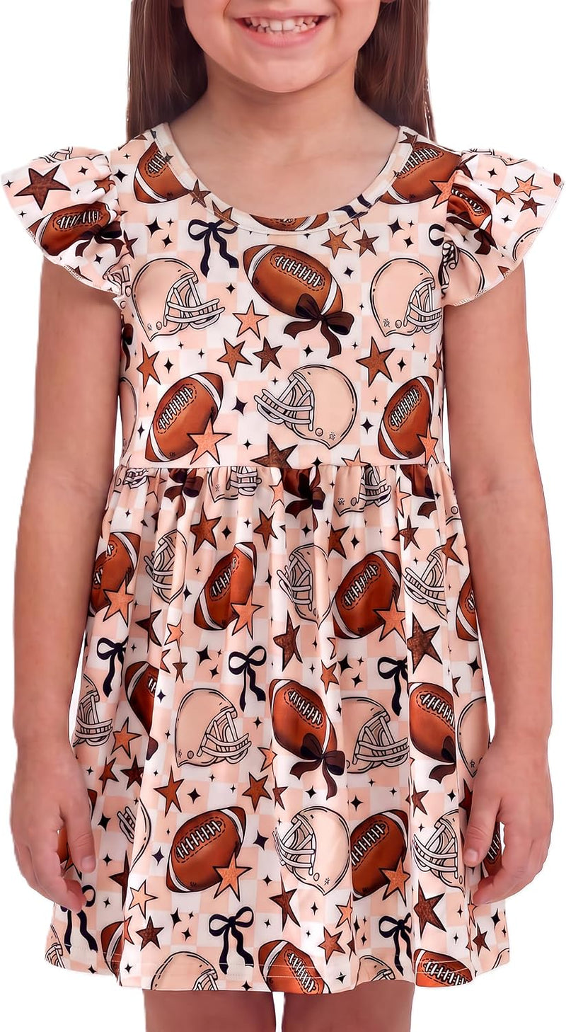 football game day helmets girls football dress flutter sleeve milk b0gym7z589