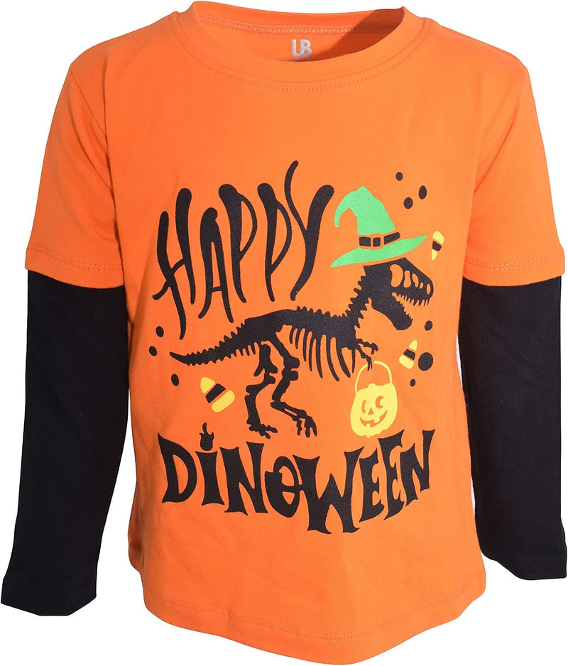 halloween orange toddler boys happy dinoween layered hall b08f5l7tmx