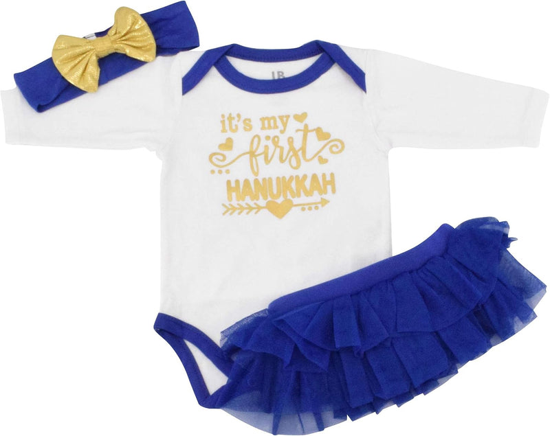 hanukkah white girls 1st hanukkah layette outfit tutu r b07gvs1cnl