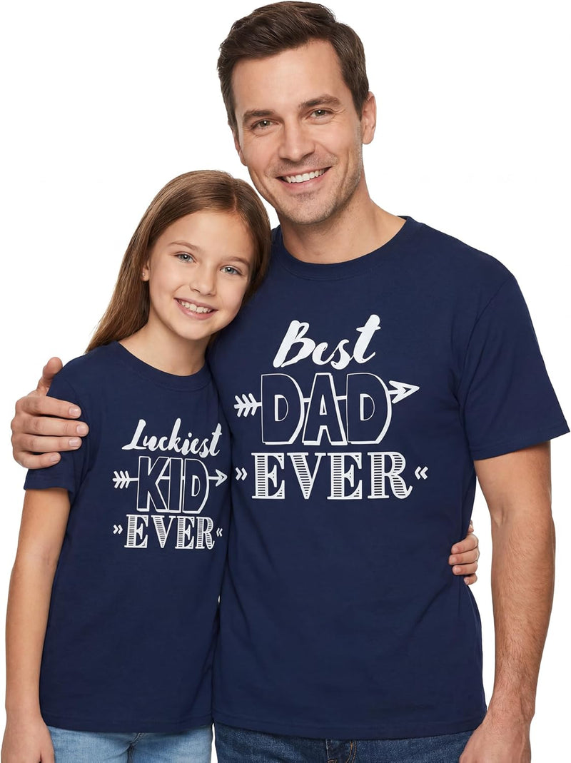 matching blue best dad luckiest kid ever daddy and me b08vq4x9zy