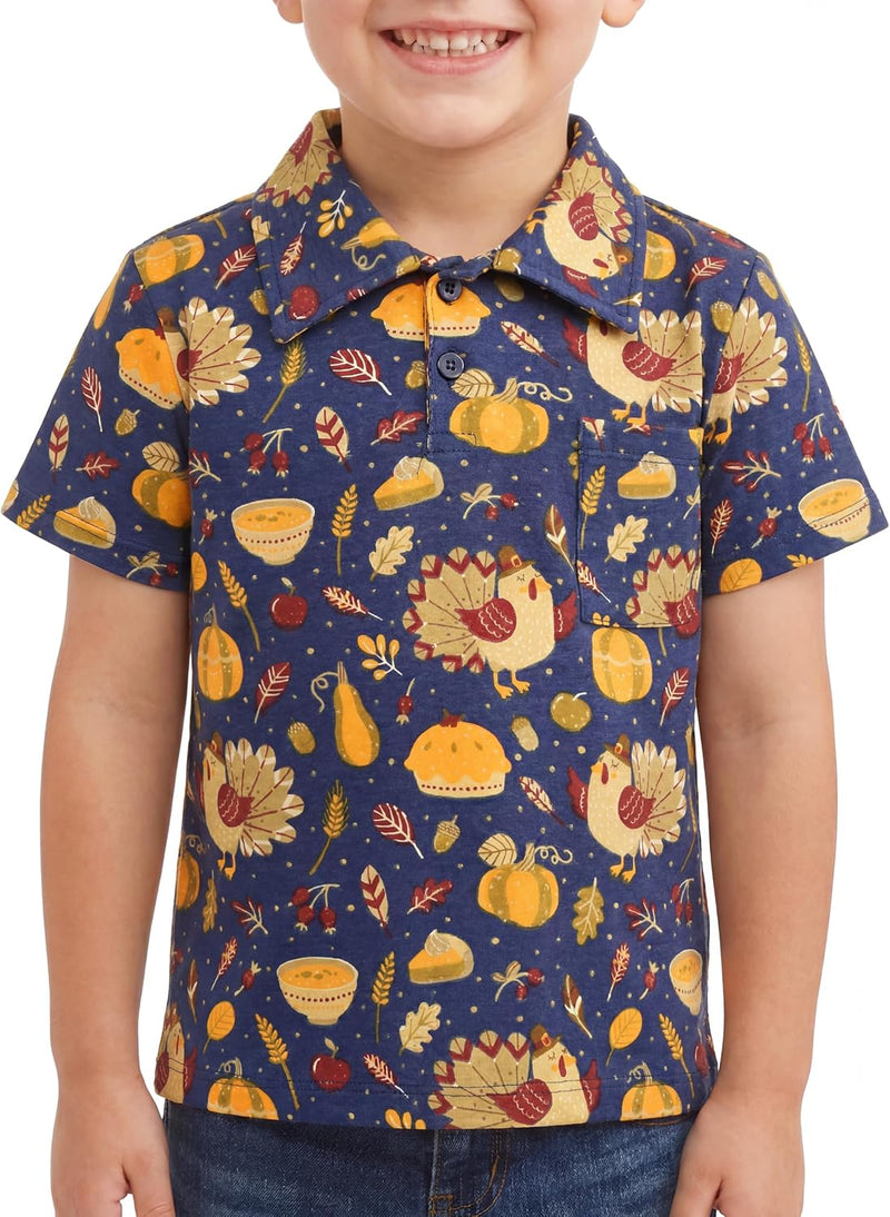 thanksgiving blue turkey boys thanksgiving turkey dinner polo shi b09fjfrwxk