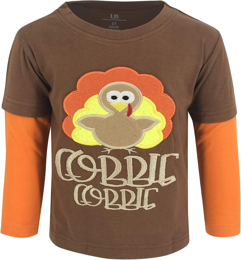 thanksgiving brown boys turkey gobble thanksgiving long sle b07fldxt2v