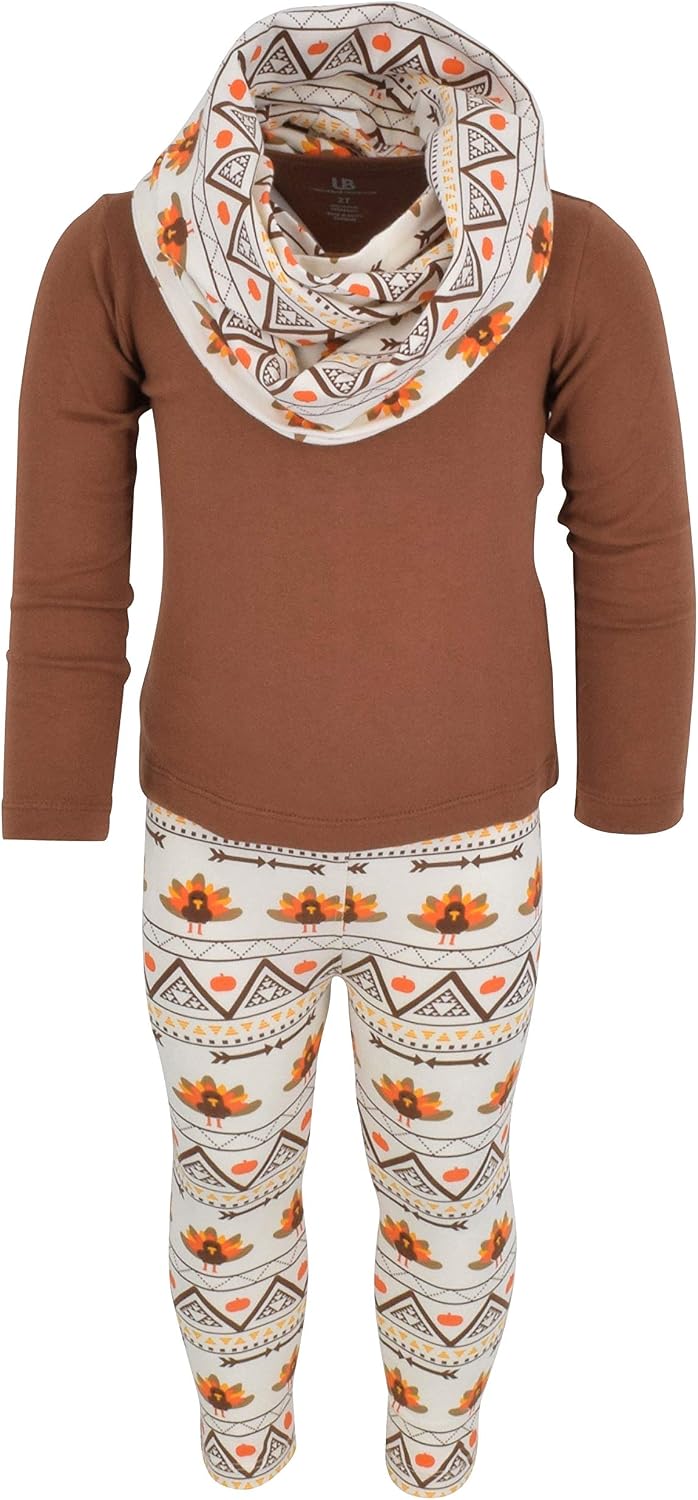 thanksgiving brown orange girls 3 piece thanksgiving tribal turkey b0741c97tc