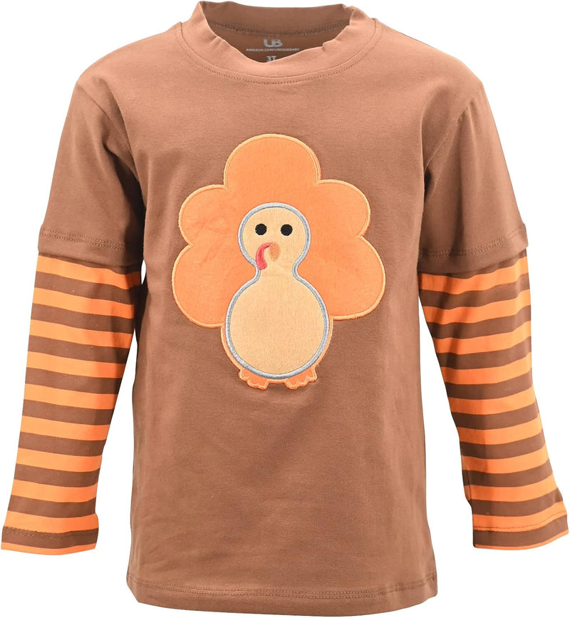 thanksgiving brown unisex layered thanksgiving turkey shirt b0742msdyn