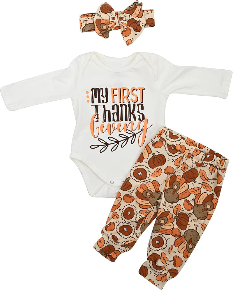 thanksgiving first thanksgiving baby girls my first thanksgiving outfit b0b3jx3vpj