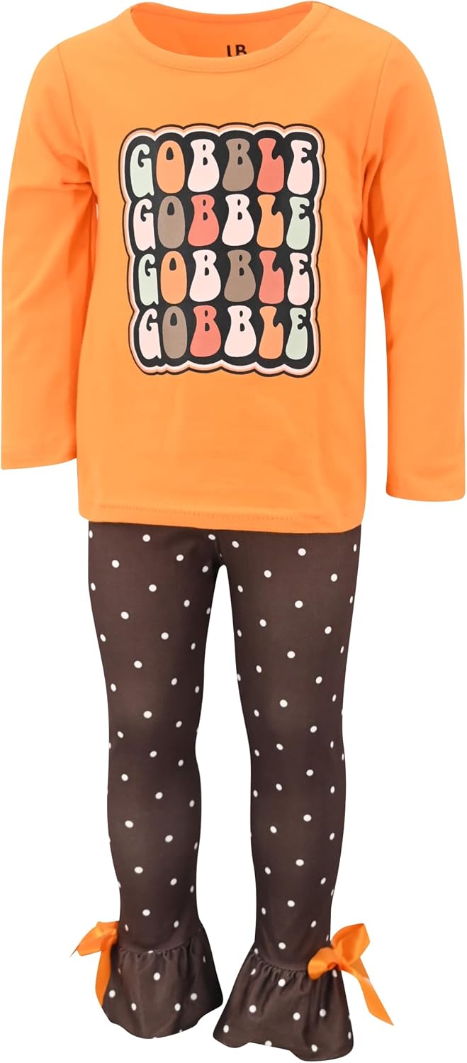 thanksgiving gobble gobble orange girls 2 piece gobble gobble thanksgiving b0dcbz5jwy
