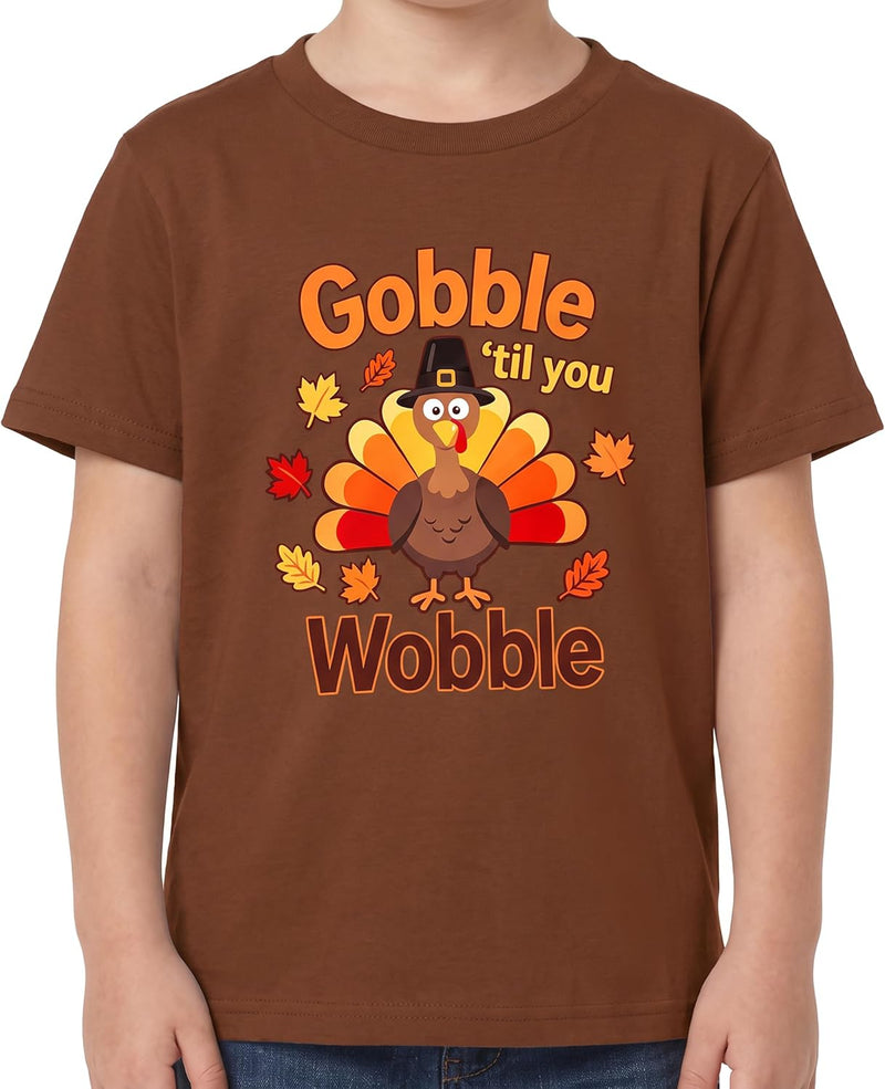 thanksgiving gobble til you wobble boys thanksgiving t shirt gobble til you b0h4dbvt58