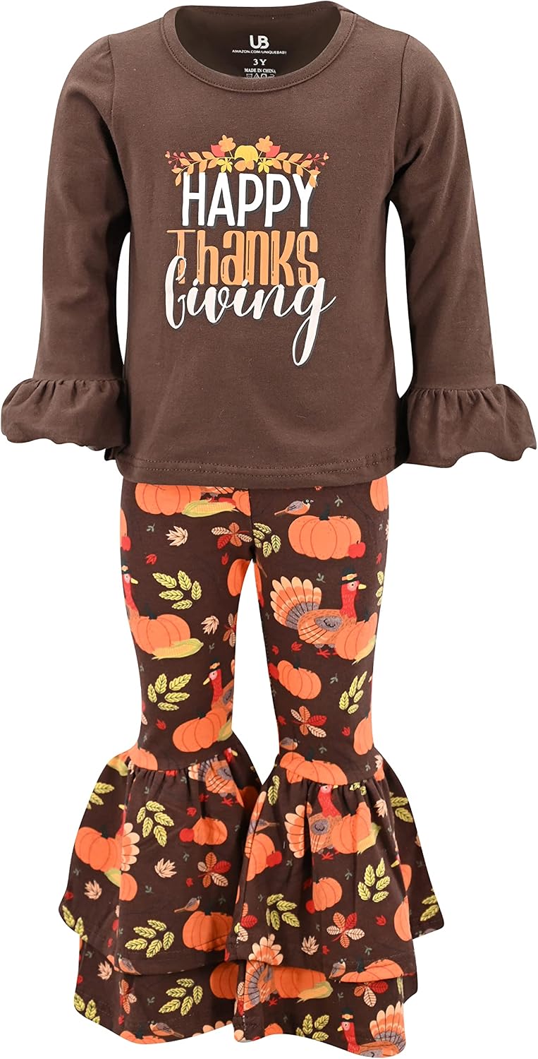 thanksgiving happy thanksgiving girls 2 piece happy thanksgiving clothes b0b3jvtp24