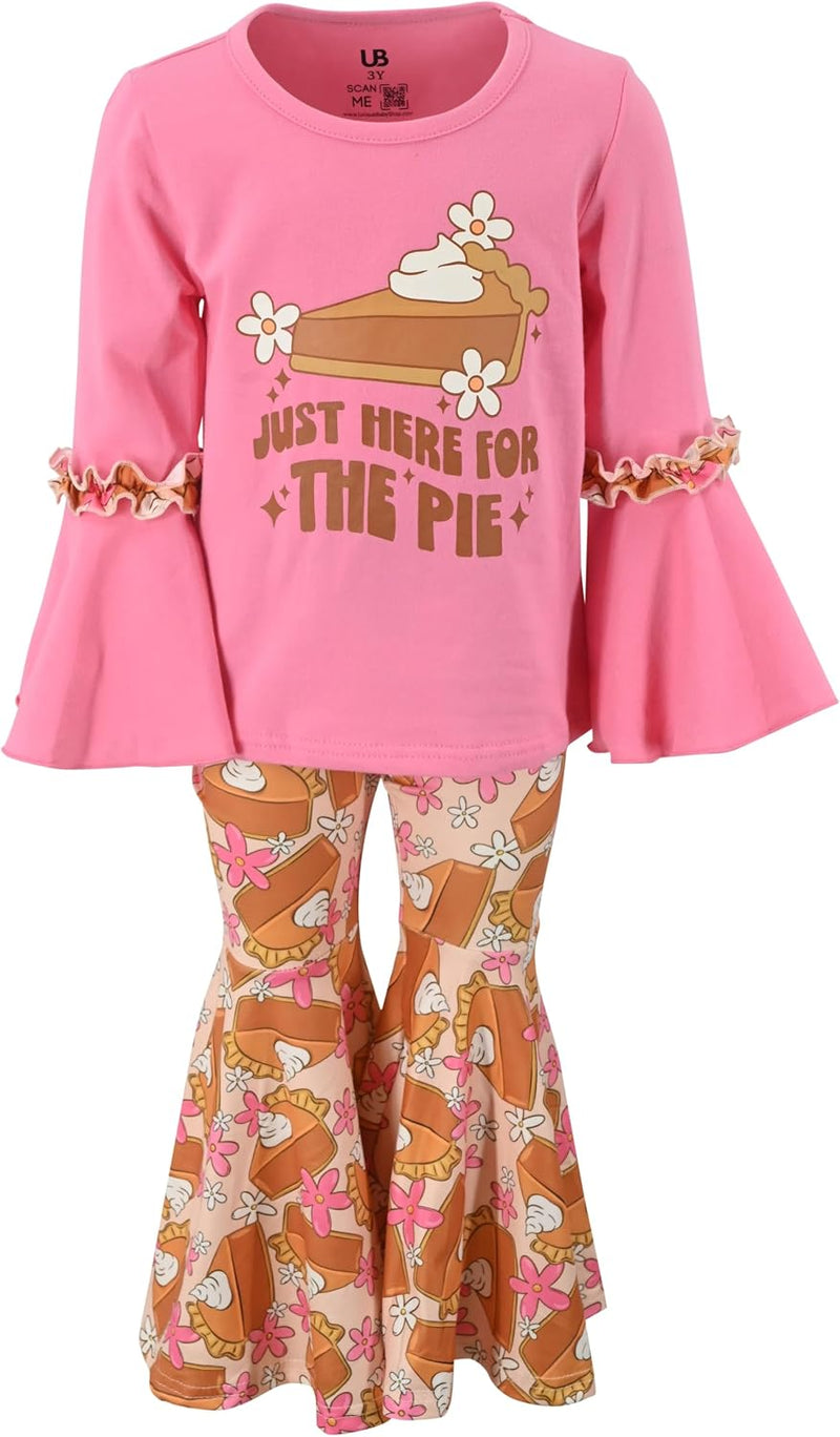 thanksgiving here for pie girls long sleeve thanksgiving bell bott b0fcm6zs66