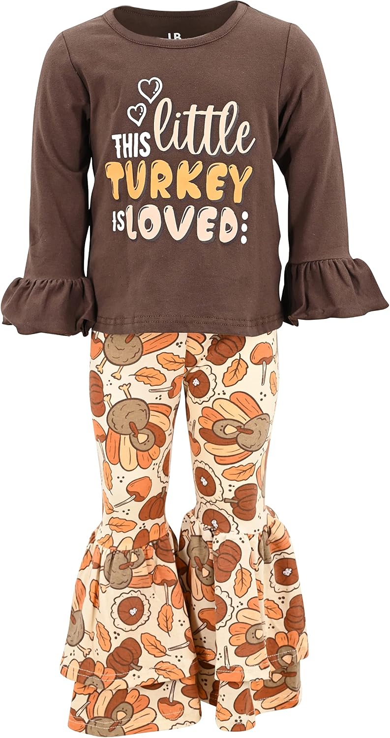 thanksgiving turkey is loved girls 2 piece turkey is loved thanksgivi b0b3jwcv63
