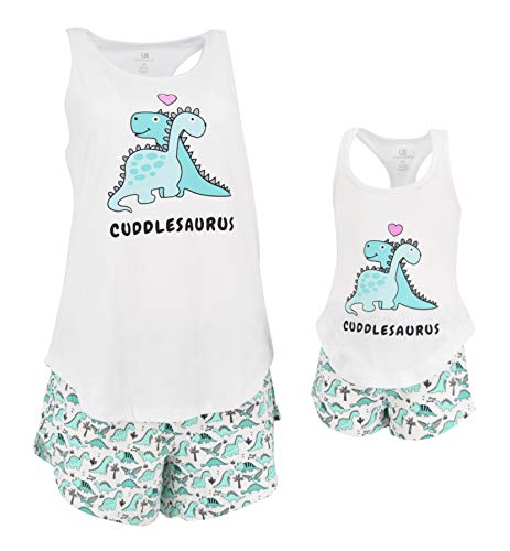 UB Cuddlesaurus Mommy and Me Valentines Day Short Set Outfit - Unique Baby Shop - Mothers Day