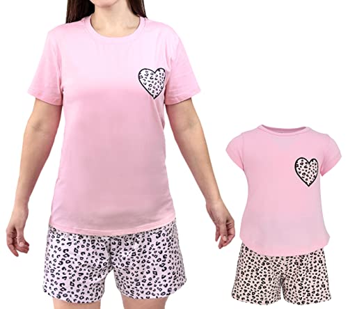 Unique Baby Mothers Day Mommy and Me Pink Cheetah Shorts Set Outfit - Unique Baby Shop - Mothers Day