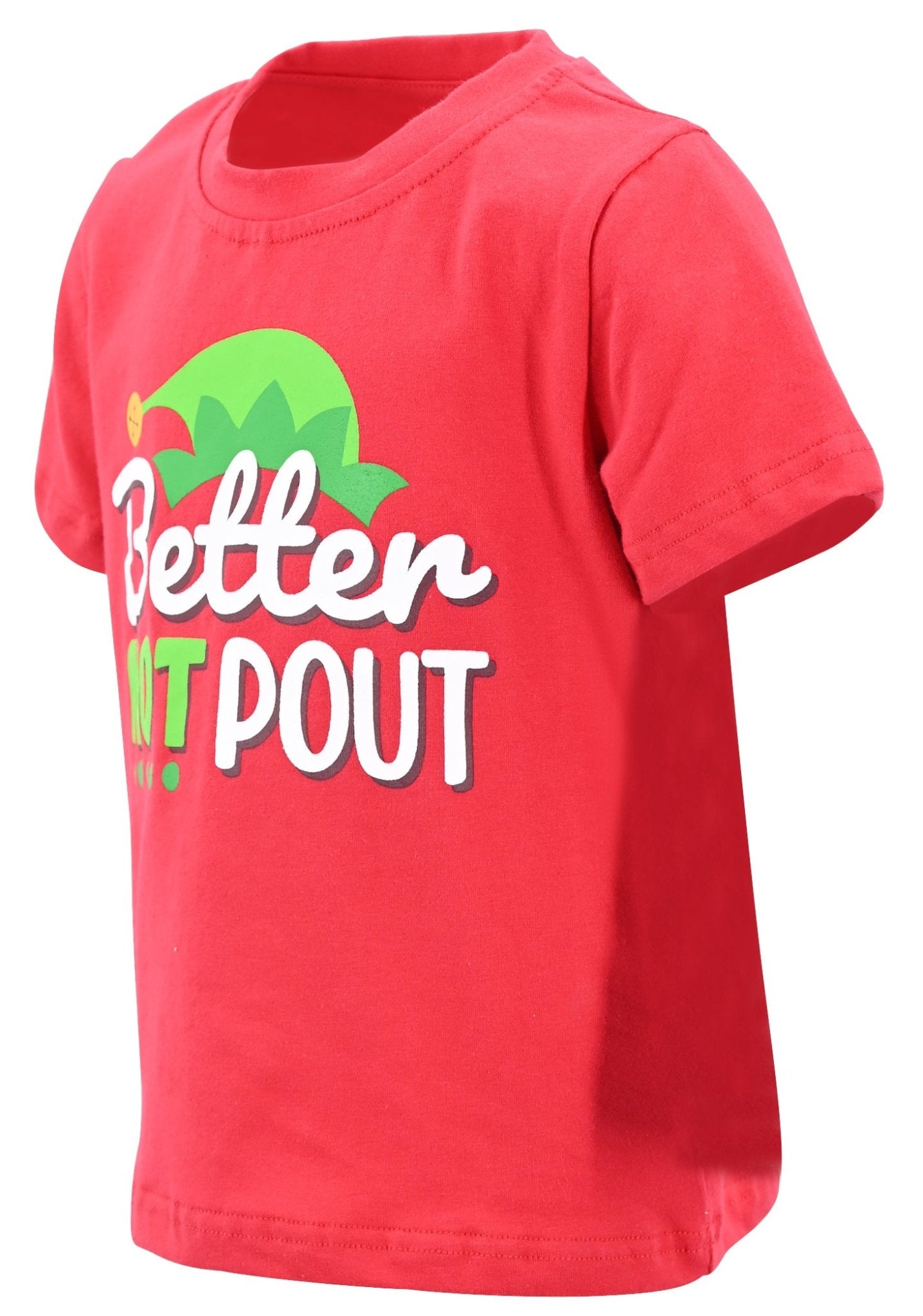Boys' 'Better Not Pout' Christmas T-Shirt - Festive Red Holiday Tee for Toddlers - Sizes 18M to 12Y - Unique Baby Shop - Christmas