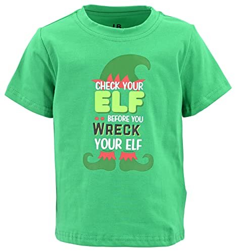 Boys Check Your Elf Funny Kids Christmas Shirt Clothes - Unique Baby Shop - Christmas