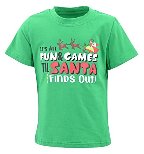 Boys Fun Until Santa Finds Out Kids Christmas Shirt Clothes - Unique Baby Shop - Christmas