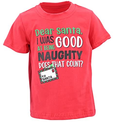 Boys Good at Being Naughty Kids Christmas Shirt Clothes - Unique Baby Shop - Christmas