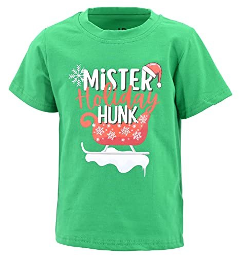 Boys Mister Holiday Hunk Short Sleeve Kids Christmas Shirt Clothes - Unique Baby Shop - Christmas