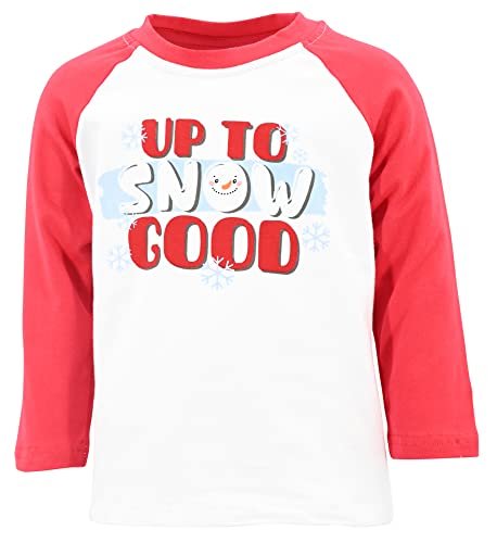 Boys Up to Snow Good Kids Christmas Long Sleeve Shirt Clothes - Unique Baby Shop - Christmas