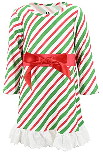 Girls Candy Cane Stripe Christmas Dress Outfit Clothes - Unique Baby Shop - Christmas
