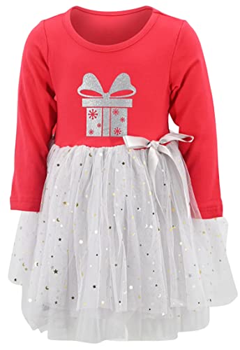 Girls Sparkle Gift Box Christmas Tutu Dress Outfit Clothes - Unique Baby Shop - Christmas