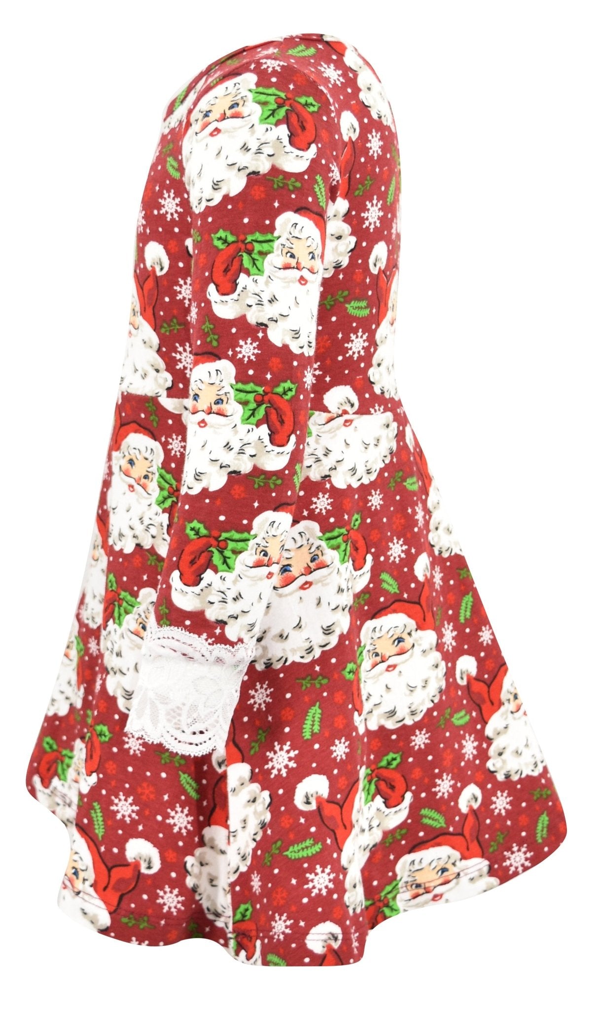 Santa Girls Retro Christmas Dinner Party Dress - Unique Baby Shop - Christmas