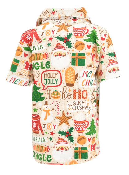 Toddler Kids Boys Christmas Jingle Bells Holiday Dinner Polo Dress Shirt - Unique Baby Shop - Christmas