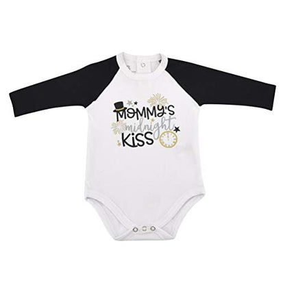 Unique Baby Boy Midnight Kiss New Years Eve Raglan Layette - Unique Baby Shop - New Years