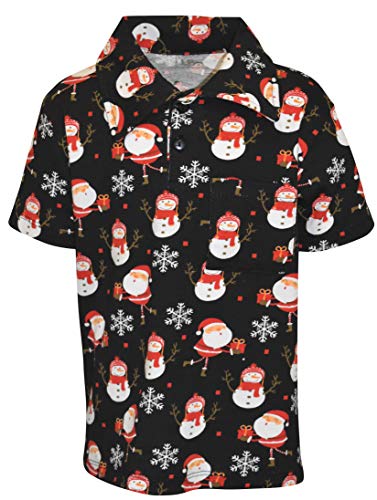 Unique Baby Boys Christmas Santa Collared Polo T Shirt - Unique Baby Shop - Christmas