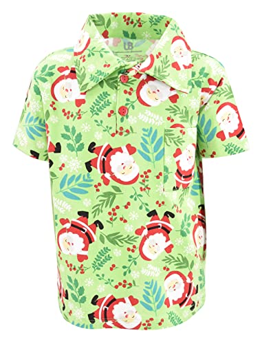 Unique Baby Boys Christmas Smiley Santa Dinner Polo Shirt - Unique Baby Shop - Christmas