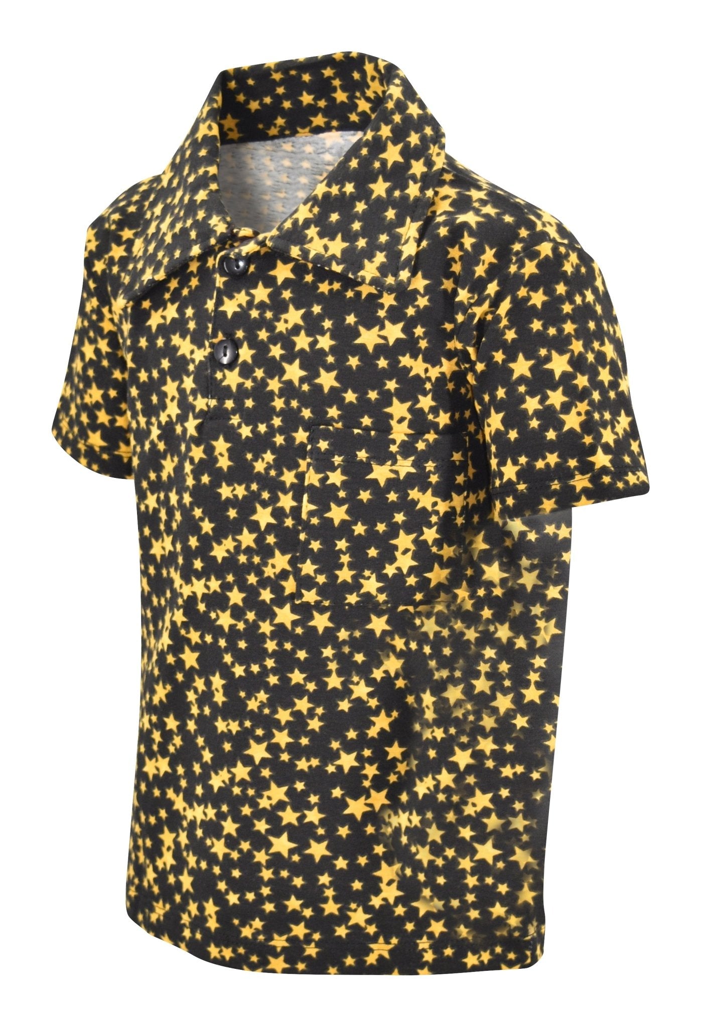 Unique Baby Boys Gold Star New Years Party Polo T-Shirt - Unique Baby Shop - New Years
