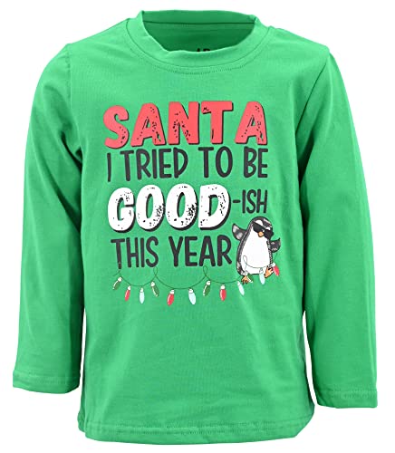 Unique Baby Boys I Tried to Be Good Long Sleeve Kids Christmas Shirt Clothes - Unique Baby Shop - Christmas