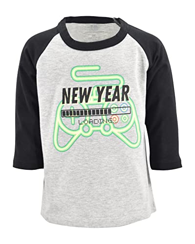 Unique Baby Boys New Year Loading Baseball T-Shirt - Unique Baby Shop - New Years