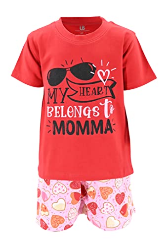 Unique Baby Boys Valentine's Day Tic Tac Toe T-Shirt with XO Shorts - Unique Baby Shop - Valentine