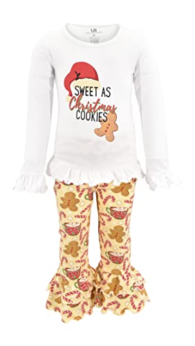 Unique Baby Girls 2 Piece Sweet Christmas Cookies Ruffle Outfit - Unique Baby Shop - Christmas