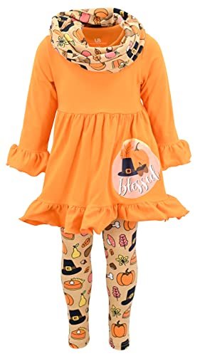 Unique Baby Girls 3 Piece Matching Outfit Thanksgiving Legging Sets - Unique Baby Shop - Thanksgiving